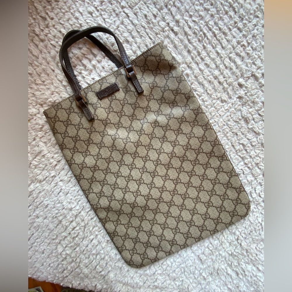 Gucci GG Plus Beige and Brown Monogram Tote